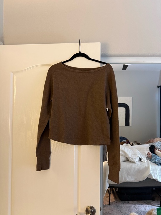 We The Free Sweaters - We The Free Chocolate Brown Cropped Top